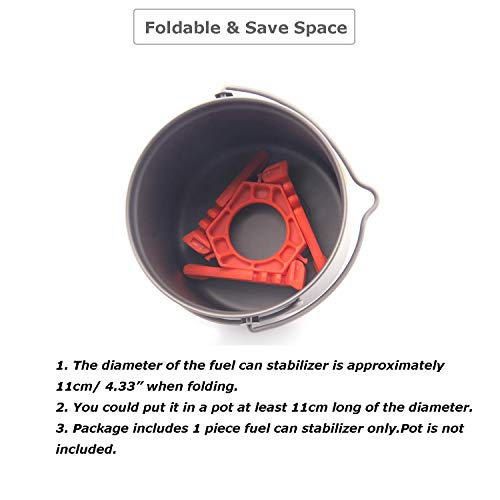 Fuel Can Stabilizer Canister Stand Gas Tank Bracket Stove Standard Bottle Shelf Stand Tripod Folding Canister Stand (Orange) #TOP4