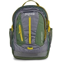 JanSport Odyssey 38L Laptop & Hiking Backpack, Fits 15" Laptop or 3 L Hydration Bladder, Cargo Green, Tuck-Away Hip Belt, Dual Main Compartments, Ergonomic Padding, College & Travel Daypack