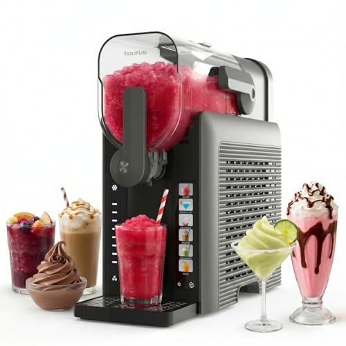 Taurus – Máquina de Granizados Ice Flow 2600 | Capacidad 2,5L | 6 Programas de Bebidas heladas y granizadas | Listas en 15 min | Diseño compacto | Pantalla Táctil | Autolimpieza + Apto Lavavajillas Taurus – Máquina de Granizados Ice Flow 2600 | Capacidad 2,5L | 6 Programas de Bebidas heladas y granizadas | Listas en 15 min | Diseño compacto | Pantalla Táctil | Autolimpieza + Apto Lavavajillas