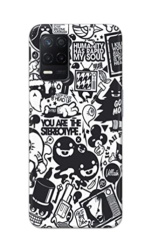Image of Printed Hard Back Cover Case for Realme Narzo 30 5G Back Cover (Mixed Cartoon) -702