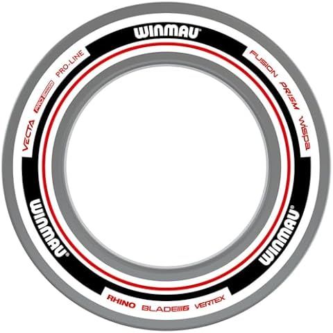 WINMAU Advance White and Red Dartboard Surround Cover