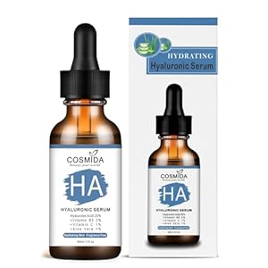 Hyaluronic Acid Serum for Face with Vitamin B5,Pure Hyaluronic Acid Anti-Aging Serum for Plump up skin with intense hydration,Best for Dry, Dehydrated and Sensitive Skin,for Men & Women 2fl.oz