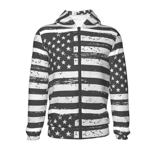 American Antique Flag2 Kids Pullover Hoodies Boys Zip Up Sweatshirts Girls Athletic Clothes with Pocket2