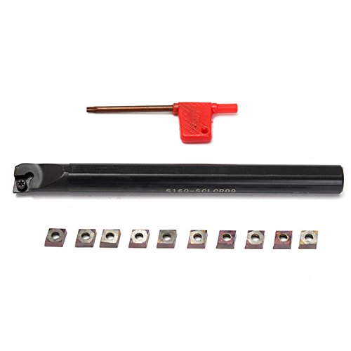 Portautensili Per Tornio S16Q-SCLCR09 Con 10 Lame CCMT09T304 - Per Taglio Metalli Di Precisione - Foto 4