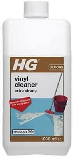 HG Vinyl Cleaner Extra Strong 79, Removes Stubborn Dirt & Grease from all types of Artificial Flooring, Highly Concentrated Mopping Cleaner & Polish/Coating Remover  1 Litre (150100106)