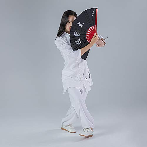KSUA Vestuário chinês tradicional feminino uniforme de tai chi chinês Kung fu roupas com mangas três