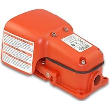 534-SWH Hercules Foot Switch, Electrical, Single Pedal, Momentary, 2- Stage, Full Aluminum Guard, Orange