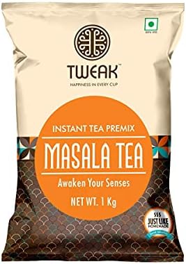 Tweak Instant Masala Tea Premix 1kg | Premium Masala Chai | Instant Chai Mix with Milk & Sugar | Office Tea Premix | Ready-to-Drink Masala Tea for Home| Makes Approx 62 Cups of 100ml