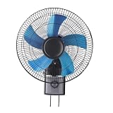 Ventilatore da parete con velocità regolabile, ultra silenzioso, alto flusso d'aria, oscillante, copertura in rete metallica, per camera da letto, garage, officina