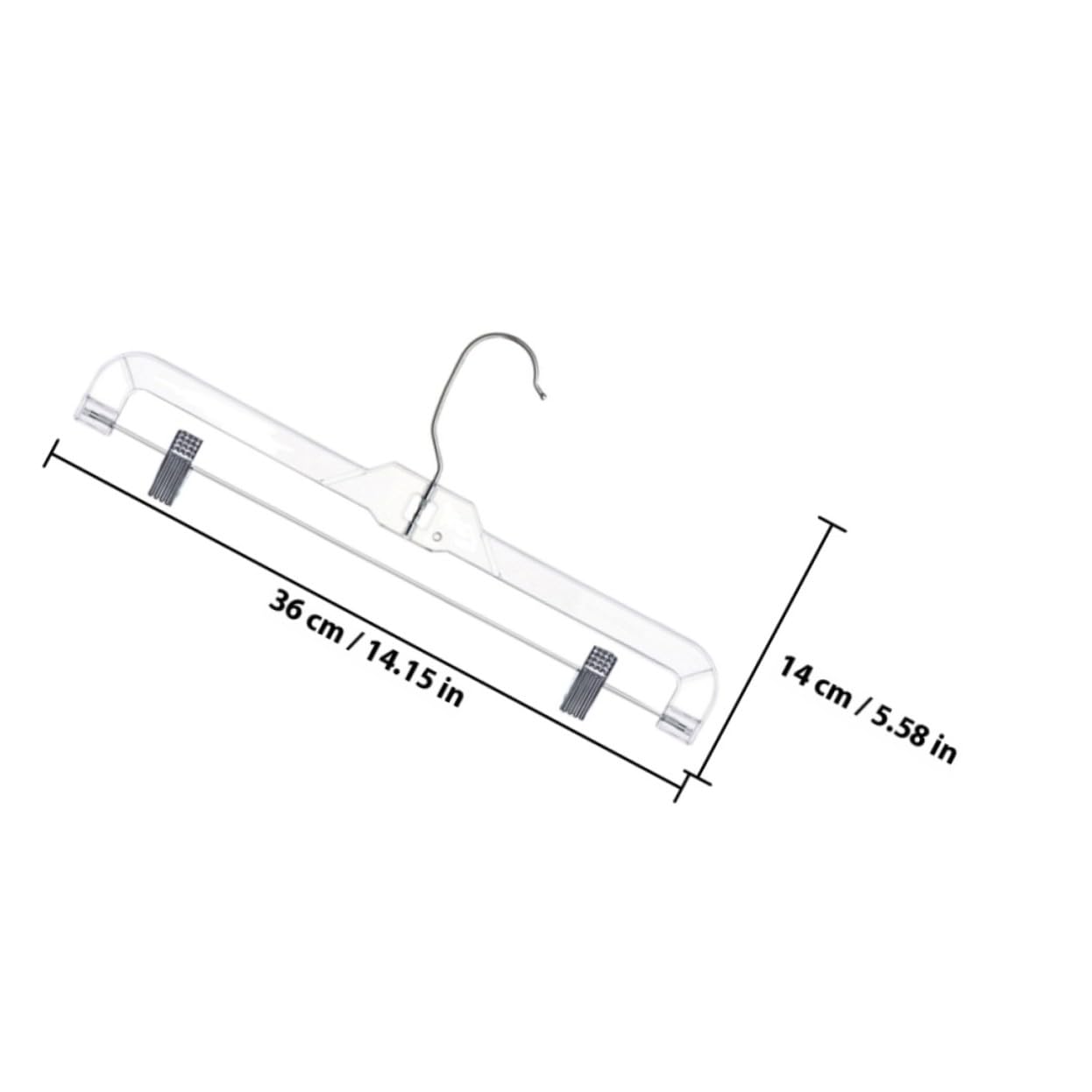 Perchas para Pantalones con Clips, 10 Piezas, Plástico y Hierro