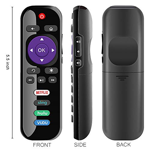 Gvirtue Universal Remote Control Rc280 Rc282 Replacement For Tcl Roku Tv Remote Control All Tcl Roku Smart 4K Uhd Led Qled Tv With Netflix Sling Hulu Vudu Button #TOP6