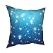 Federa per cuscino fantasia con stelle brillanti su blu cielo luccicante federa per cuscino decorativo per soggiorno divano 45 x 45 cm
