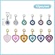 DELORIGIN 12 Stück Halsbandanhänger Mit Bösem Blick Für Katzen Und Hunde Herzform Emaille Legierung Haustierhalsbandanhänger Clip On Charms Halskette Halsband Für Taschendekor Schlüsselanhänger