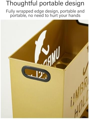 Large Capacity Metal Umbrella Stand for Commercial Use Modern Square Design with Handle Indoor Umbrella Storage Rack for Entryway Stylish Space Saving Solution