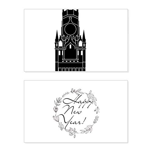 Tarjeta de felicitación de año nuevo de Rusia Kremlin y Moscú para postales de fin de año