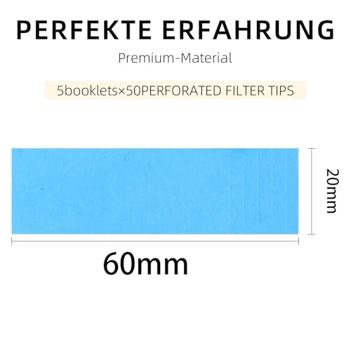 Alien Puff 5er Pack Farbfilterspitzen 60x20mm, Farbige Zigarettenspitzen (Color Tips) - 5 Farben Set (250 Stück)