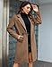 Tanming Women's Notch Lapel Double Breasted Wool Blend Mid Long Pea Trench Coat (Camel-M)