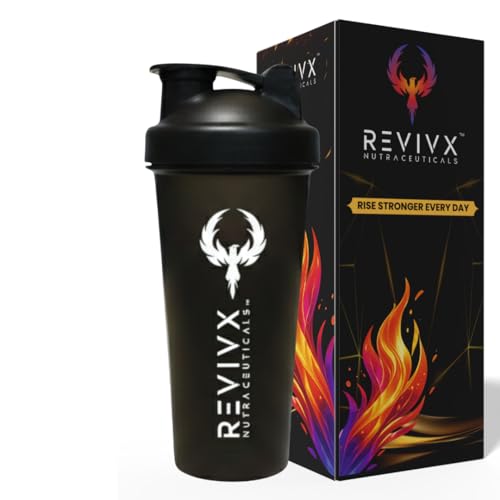 Image of Protein Shaker Bottle 700ml BPA-Free Leakproof Gym Shaker for Protein & Pre-Workout (Black)