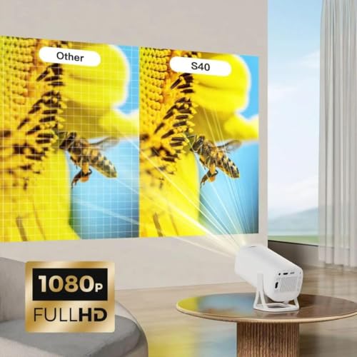 Image of Nutts Smart Digital Theater Projector 1080p Native Display 4K Decoding HDR Android OS Auto Keystone | WiFi 6 & Bluetooth Connectivity | 120″ Screen
