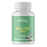 Vitabay Omega 3 | 180 Softgels mit je 1000mg Fischöl | Mit EPA und DHA | Hoher Reinheitsgrad & aus nachhaltigem Fischfang