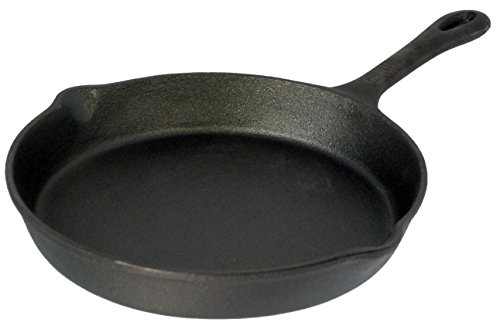 Buckingham Pre-Seasoned Cast Iron Frying Pan/Skillet 27 cm for Healthy Cooking, Black, 30073
