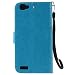 HUANGTAOLI Protección de Piel Cuero Funda para Huawei P8 Lite Smart