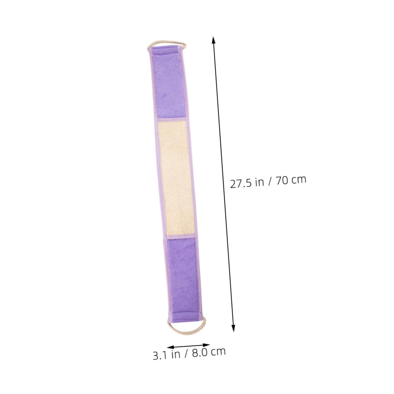 Beaupretty 2pcs Violet Exfoliating Back Scrubbers for Shower Natural Loofah Washcloths Stretchable Exfoliator Gentle Sensitive Skin Deep Clean Massage for Men and Women