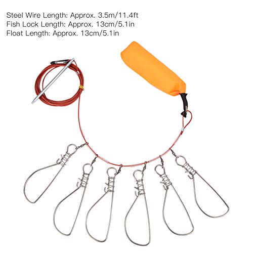 Trava de pesca de aço inoxidável, corda de peixe vivo, pesca de água doce para os amantes de pesca