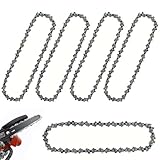 5 Stück Sägeketten Kette - 8 Zoll mit 48 Antriebsglieder, Ersetzbar Mini-Sägekette, Kompatibel Mit Allen Mini Elektro Akku-Kettensägen, Kettensägen Zubehör Ketten Ersatz für Zimmerei&Landschaftsbau