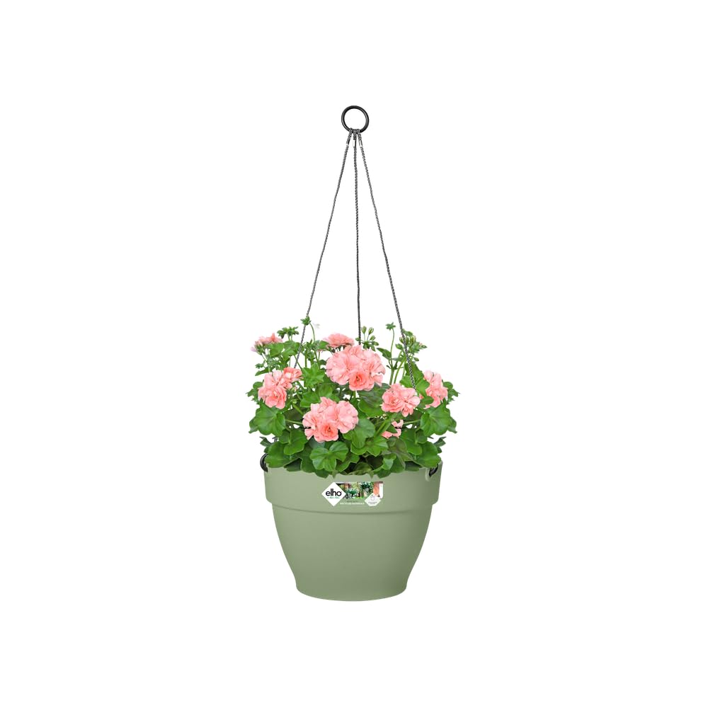 elho Vibia Campana Hanging Basket 26 - Flower Pot for Outdoor - Ø 26.0 x H 18.4 cm - Green/Pistachio Green