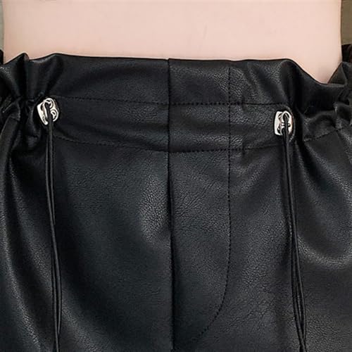 Jupes cargo pour femmes taille L style jupe en cuir avec poches - 4