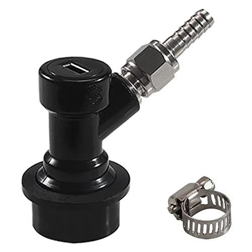 Ball Lock Liquid Disconnect with Swivel Nut and Worm Clamp for Corny Keg Home Brewing and Wine Making by PERA
