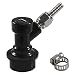 PERA Ball Lock MFL Dis-connect Set with Swivel Nuts 1/4 Liquid Barbed with Clamp