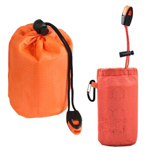 Bolsa de Almacenamiento para Bolsas de Dormir de Emergencia con Cordón, Clip Mosquetón y Organizador para Bolsas Bivvy Térmicas de Mylar para Supervivencia y Camping miniatura 6