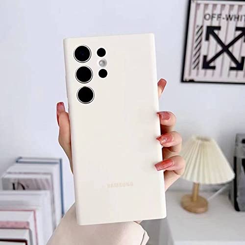 Coque antichoc Samsung S23 Plus en silicone liquide blanc LVTFCO