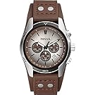 Fossil Men's Coachman Stainless Steel and Leather Casual Cuff Quartz Watch