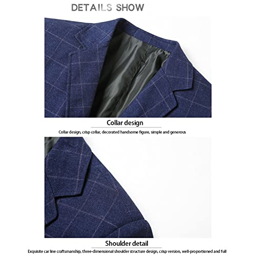 Terno masculino de malha slim fit, blazer de casamento, 2 botões de festa, jantar, baile, casaco bla