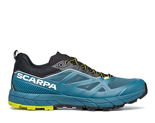SCARPA Men's Rapid Hiking and Approach Shoes - Blue/Acid Lime - 11