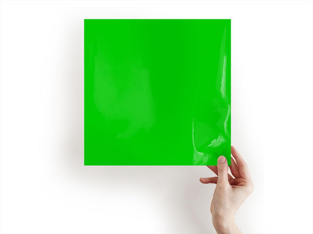 ORACAL 6510 Series Fluorescent Cast Film in Green 069-12" x 10ft - Gloss Finish High Visibility Thick Vinyl for Graphics, Decals and Signage