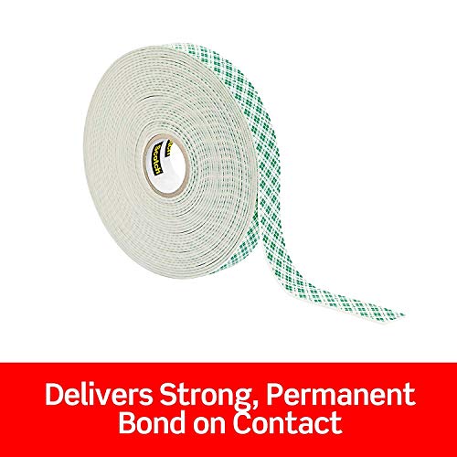 Scotch Indoor Mounting Tape, 1/2-In X 75-In, White, 1-Roll (110) #TOP2
