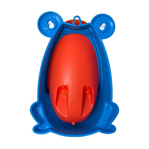 Soraco Frog Potty Training Urinal for Toddler Boys with Funny Aiming Target, Bathroom Frog Pee Trainer Toilet (Blue) - Thumbnail 4