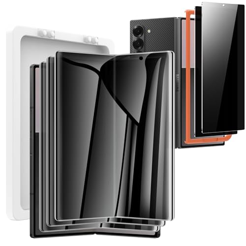 sorlnern for Samsung Galaxy Z Fold 7 Privacy Screen Protector, 3 Pack Inner TPU Anti-Spy Film + 2 Pack Front Privacy Glass Screen Protector, Anti-Scratch, No Bubbles