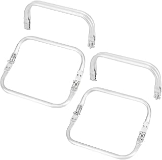 UNICRAFTALE 4 Pcs 7.51 Inch Aluminum Purse Frame Purse Making Kiss Clasp Locks U-Shaped Bag Handles Frame Purse Replacements DIY Handbag Purse Bag Sewing Craft Accessories for Bag Making Repairing
