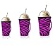 Zebra Stripes Neoprene Cup Sleeve with Handle Coffee Tea Cups Insulated Sleeves (24 oz)