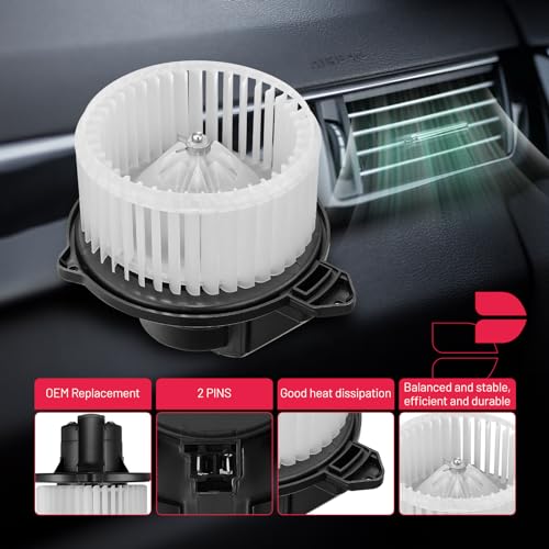 Image of BDFHYK AC Heater Blower Motor Fan 700012 Compatible with Toyota Dodge Jeep Sienna Grand Cherokee Ram 1500 2500 3500,HVAC Blower Motor Assembly Replacement for PM9198 5012701AB 5096255AA 5096256AA