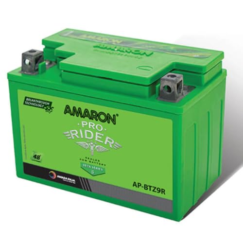 Image of Amaron Pro Bike Rider Battery -BETA Series-BTZ9R with Warranty- 48 Months (24 Months Free + 24 Months Pro Rata), 12 Volt