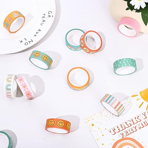 Cintas Washi coloridas de flores que llenan de alegría tus manualidades y cartas 4
