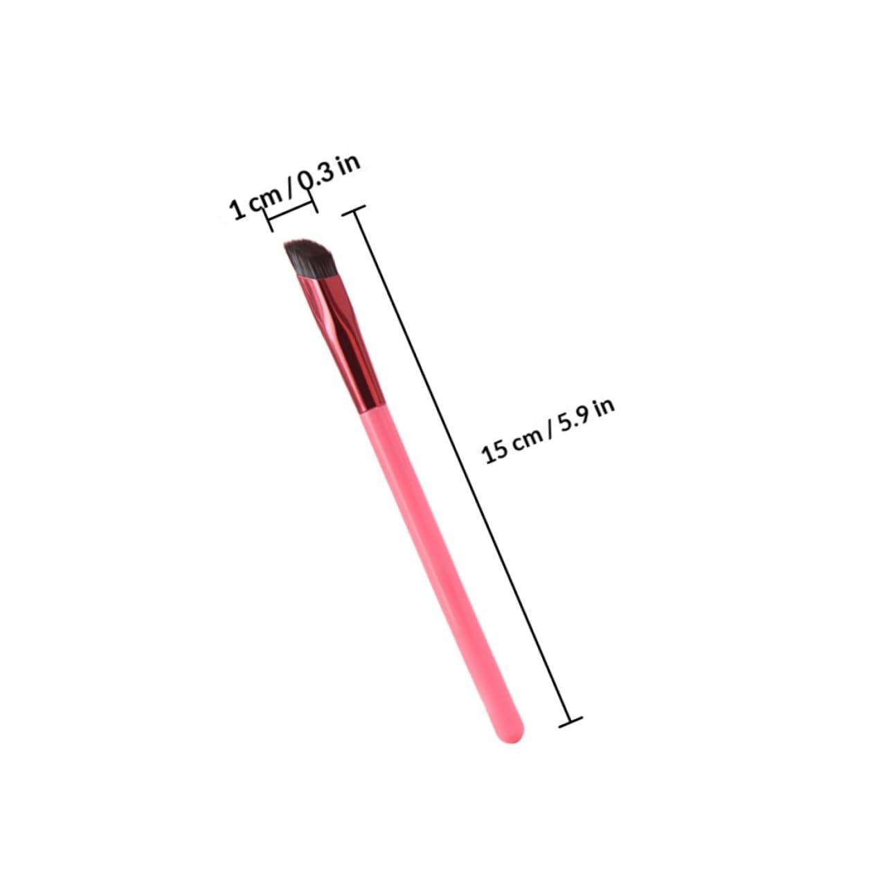 2 Pcs Angled Brow Brush and Concealer Brush Set with Brown Synthetic Hair Large Size for Eyebrow Shaping and Eye Makeup Application