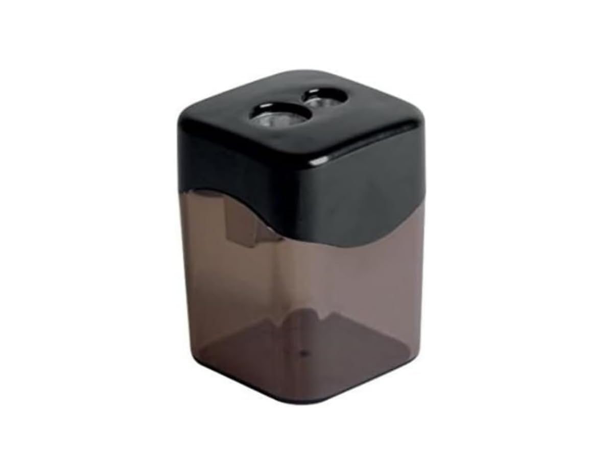 Pencil Sharpener with 2 Hole Reservoir Black