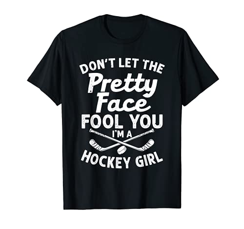 Funny Girl Hockey Gift For Women Kids Ice Hockey Players T-Shirt